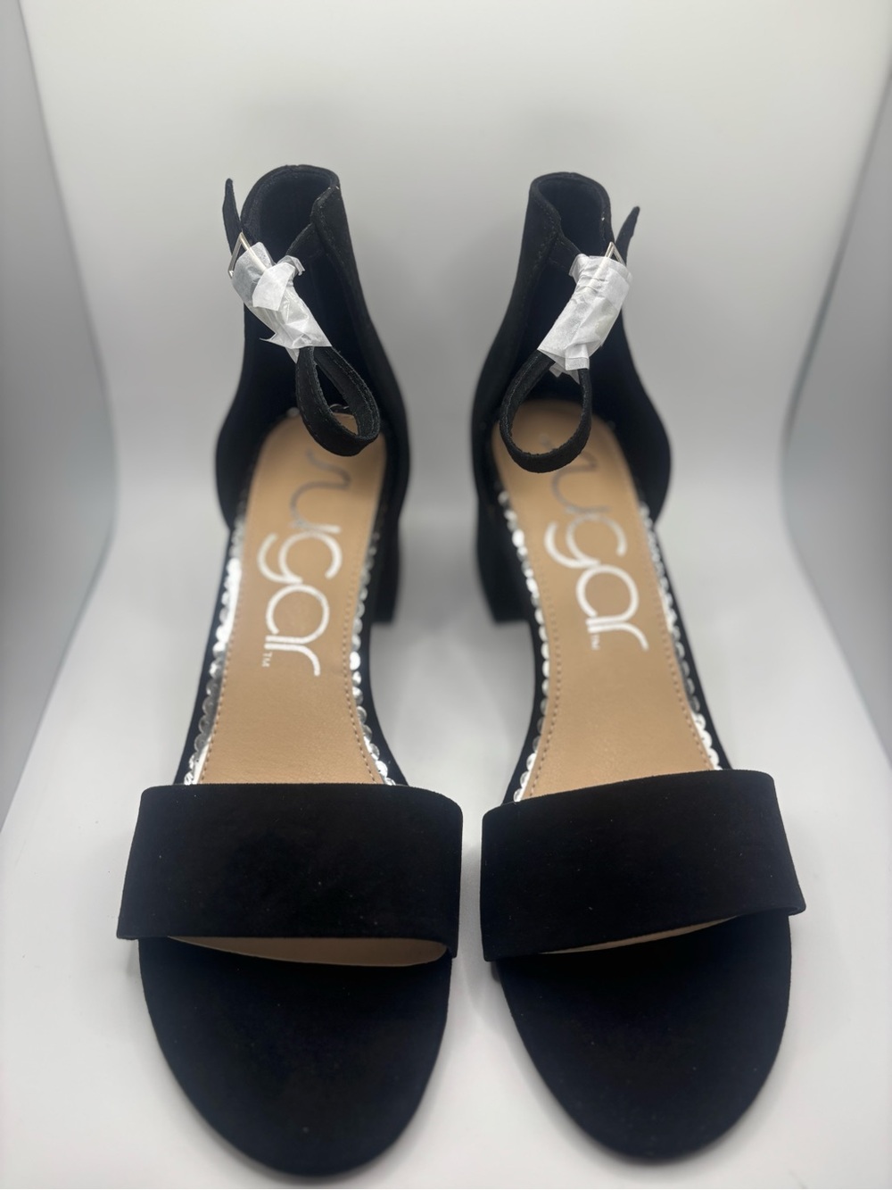 Women’s Sugar Noelle 7 Low Dress Sandal Size 9.5M Black New